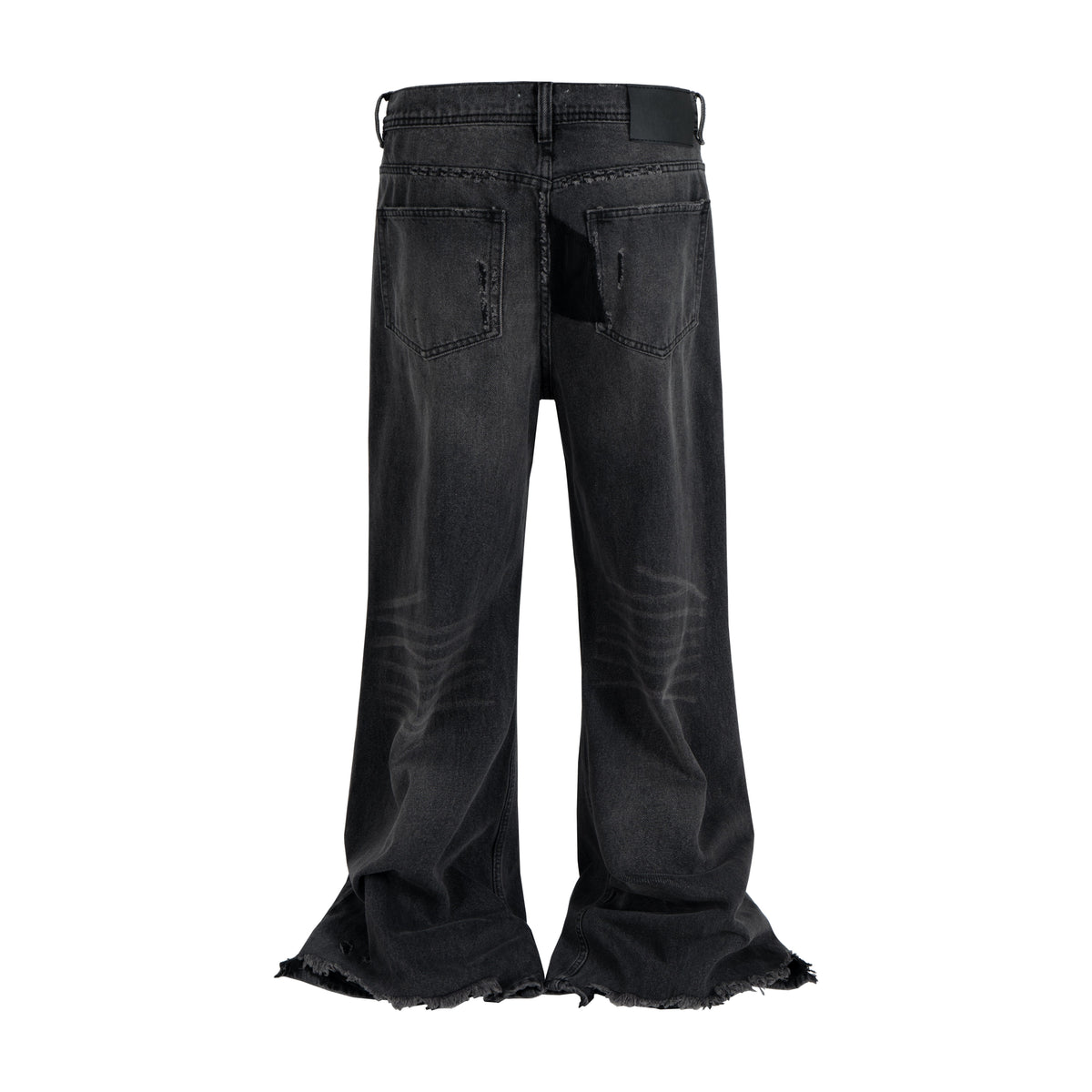 DARK PATCHWORK FLARE DENIM