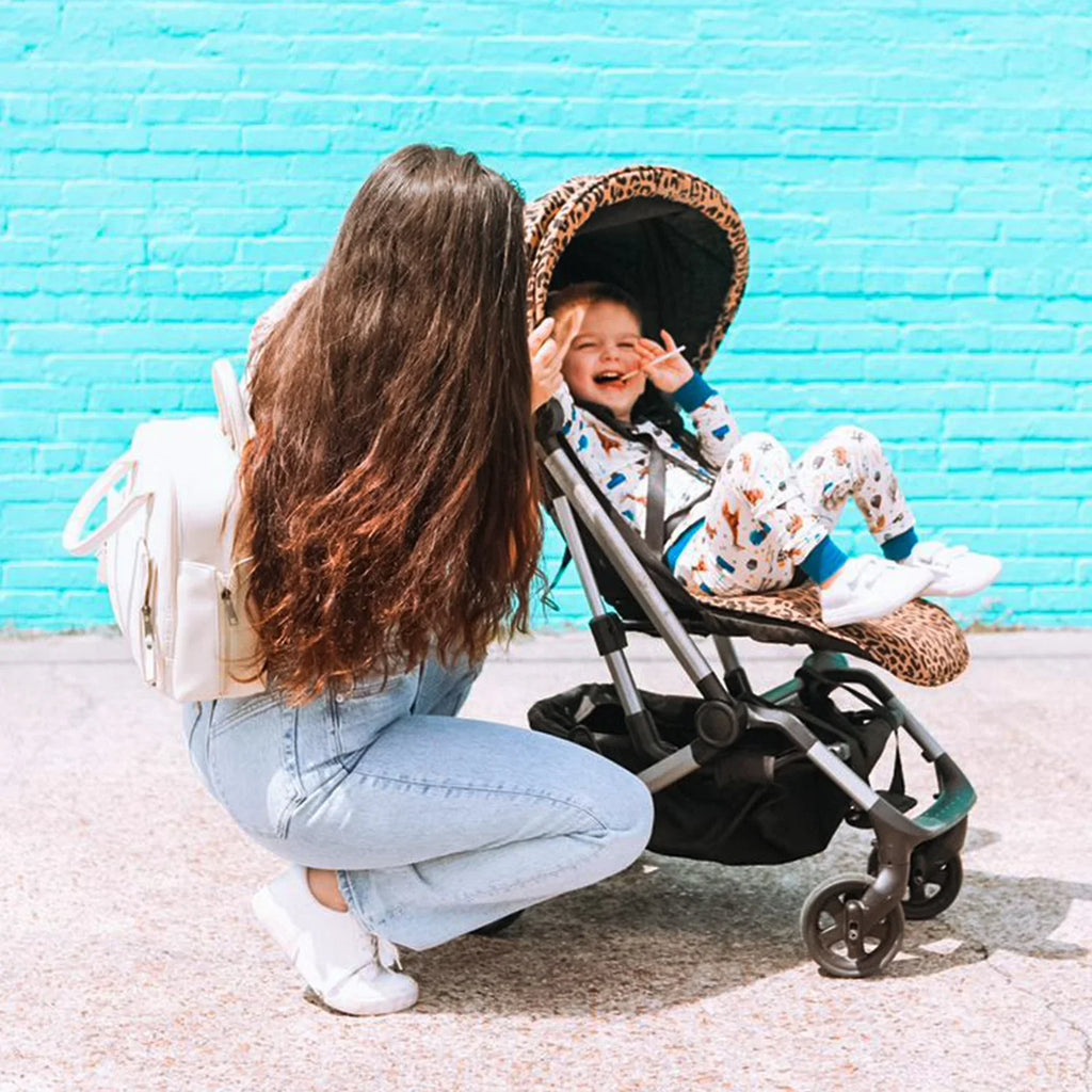 Colugo Compact Stroller - One Hand Fold Lightweight Stroller, Travel Stroller with Rain Cover, Backpack and Cup Holder, Wild Child