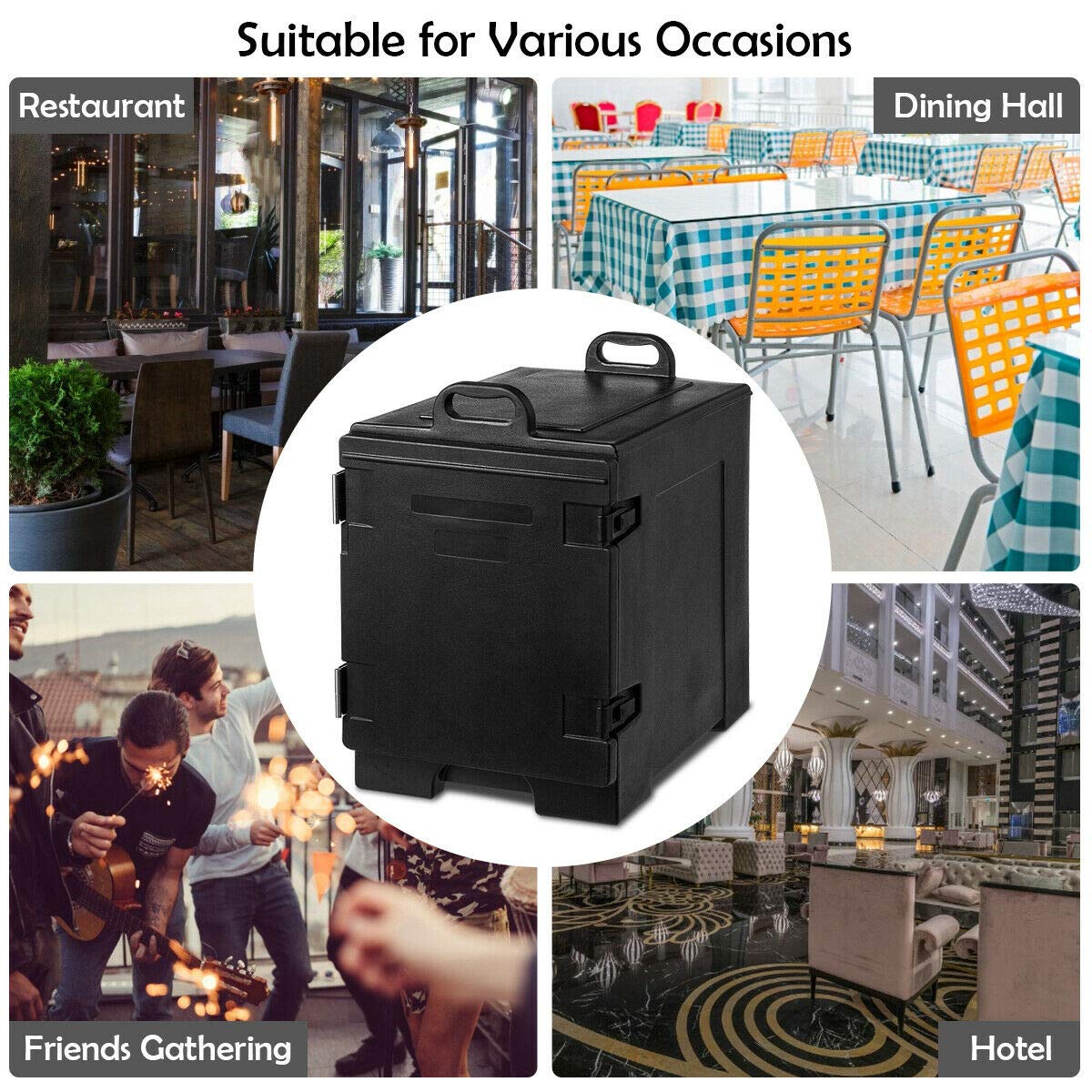 COSTWAY End Loading Insulated Food grade Restaurant