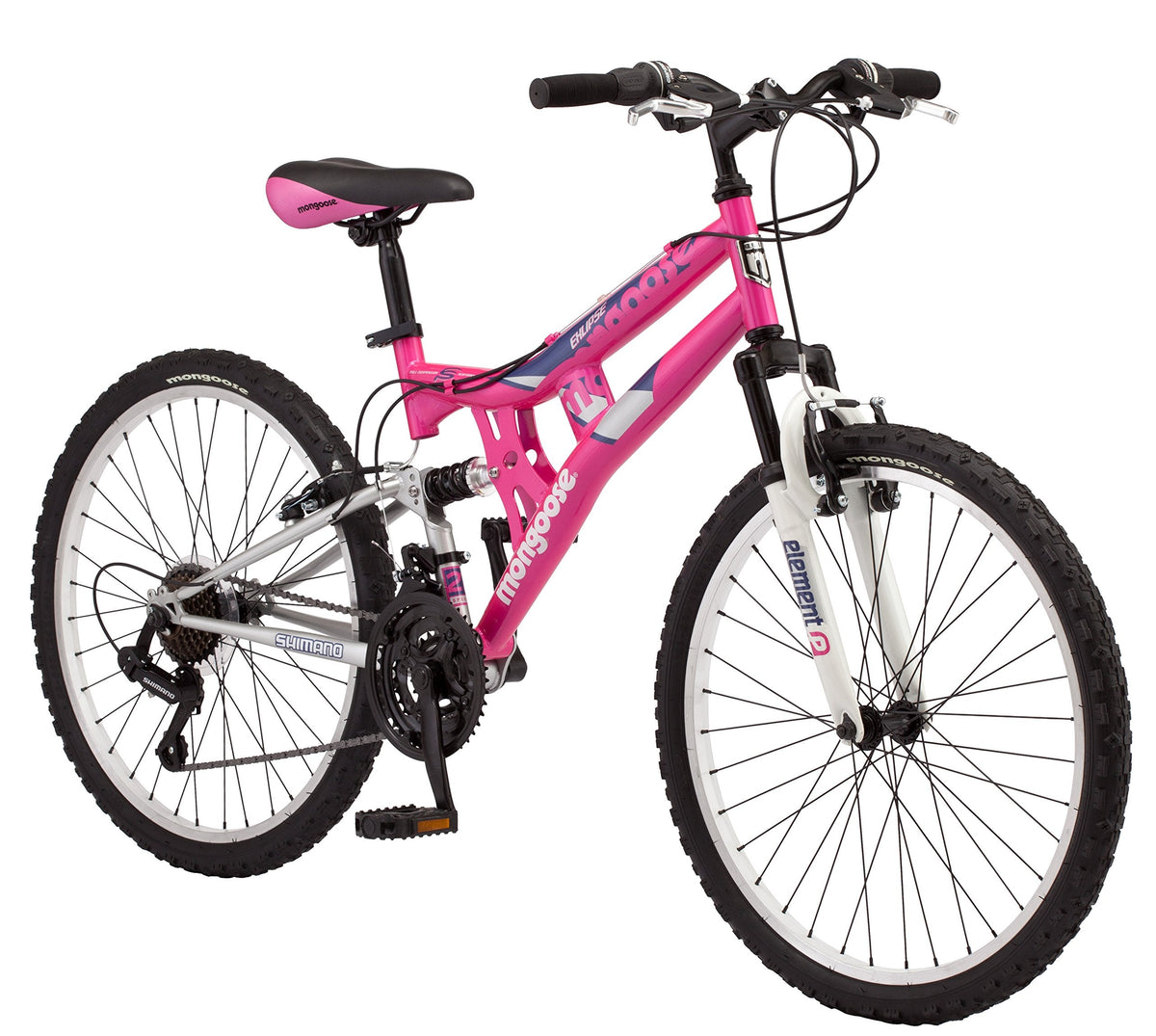 Mongoose Dual Suspension Featuring Drivetrain Kickstand