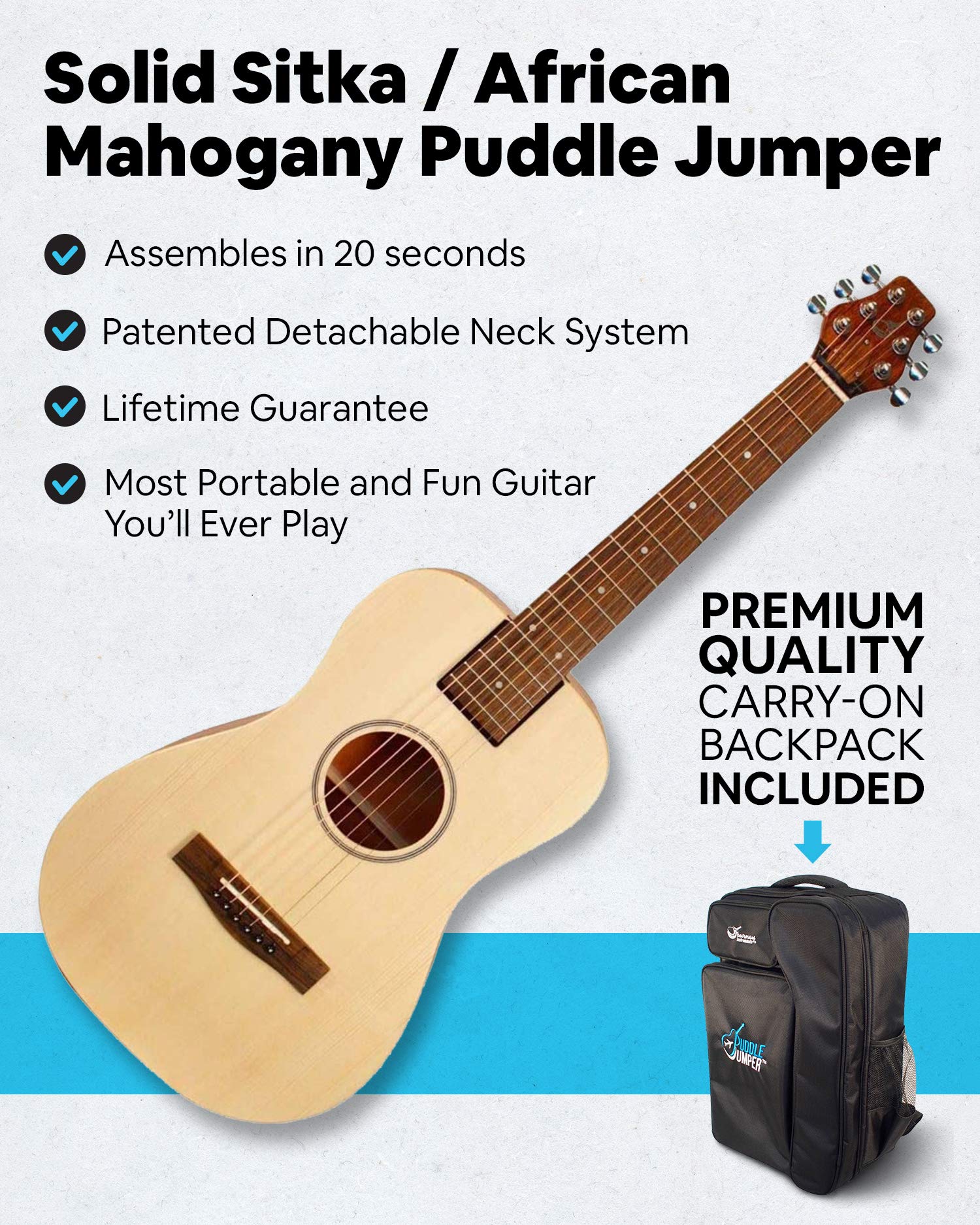 Journey Instruments Solid Travel Guitar