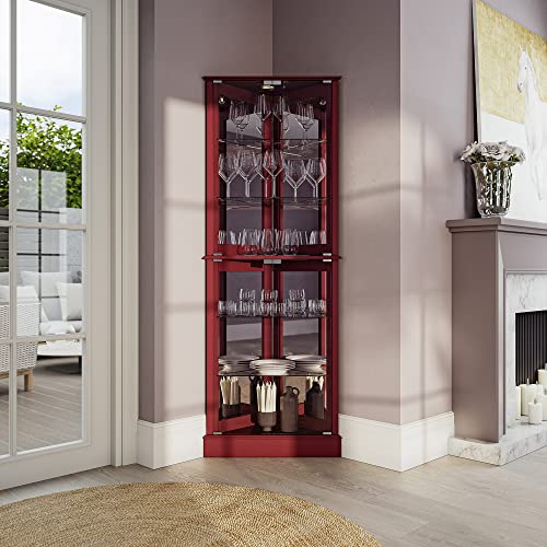 BELLEZE Lighted Cabinet Tempered Shelves
