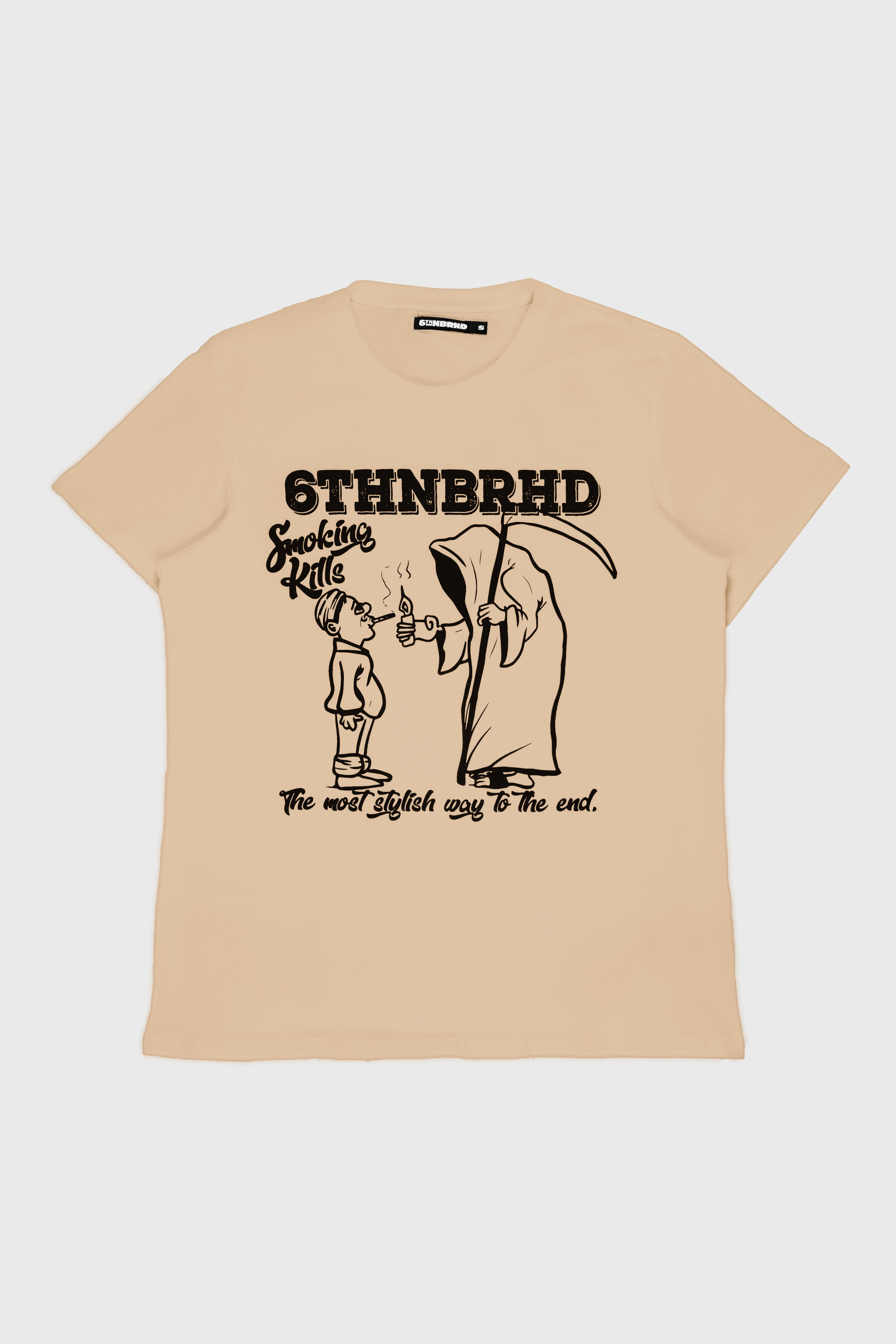 6thNBRHD TEE "NO SMOKES" CREAM