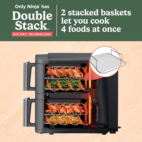 Ninja SL401 DoubleStack 2 Basket Technology