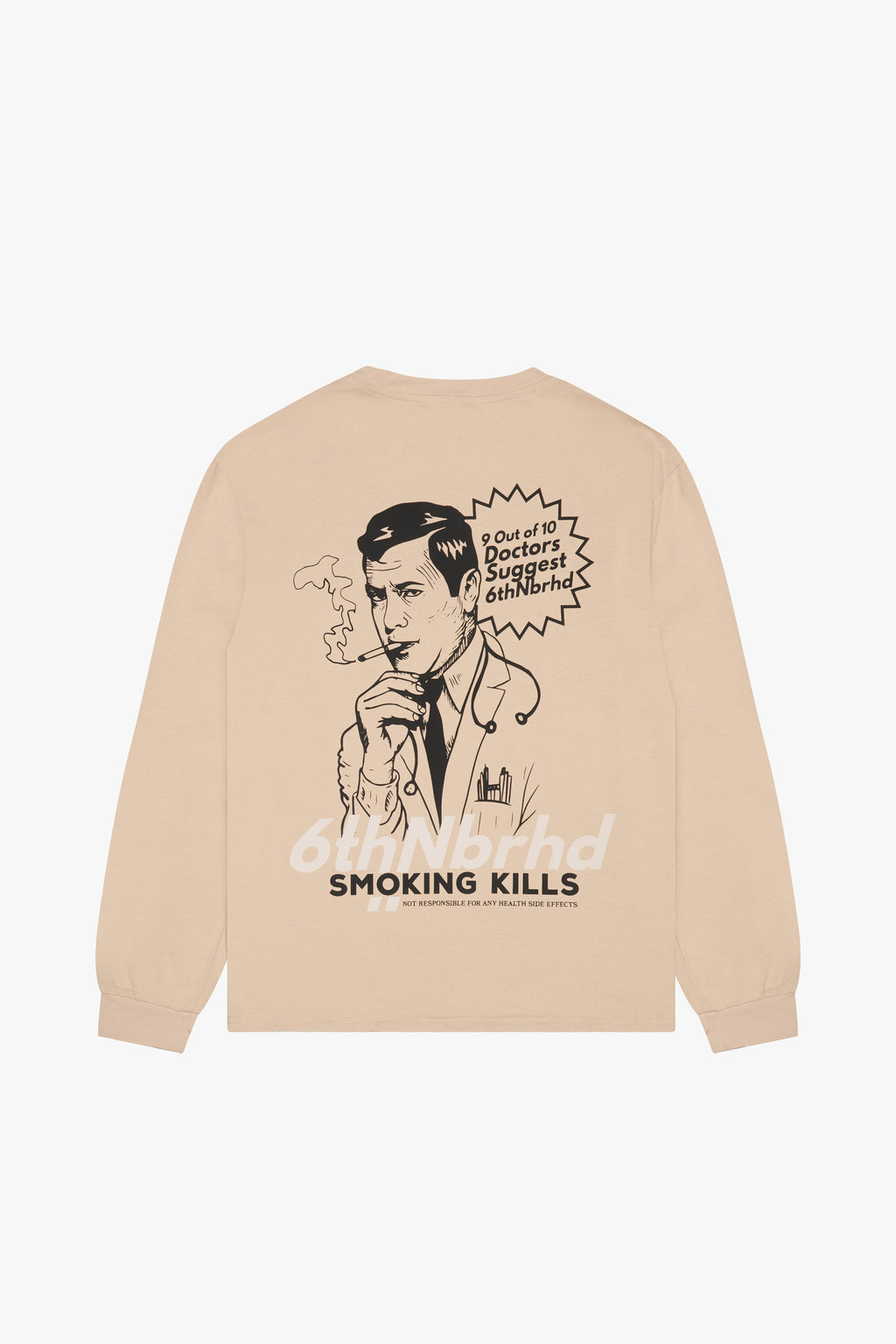 6thNBRHD LONG SLEEVE TEE "THE DOC" CREAM