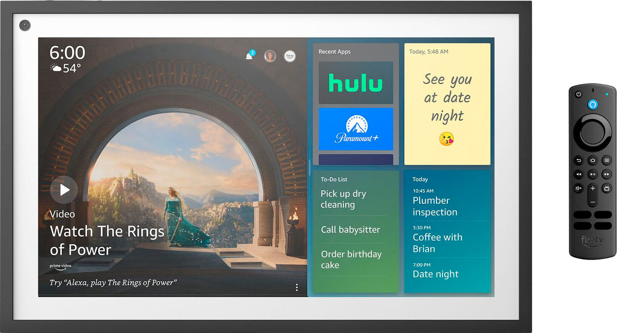 Amazon - Echo Show 15 15.6 inch Smart Display with Alexa and Fire TV - Black