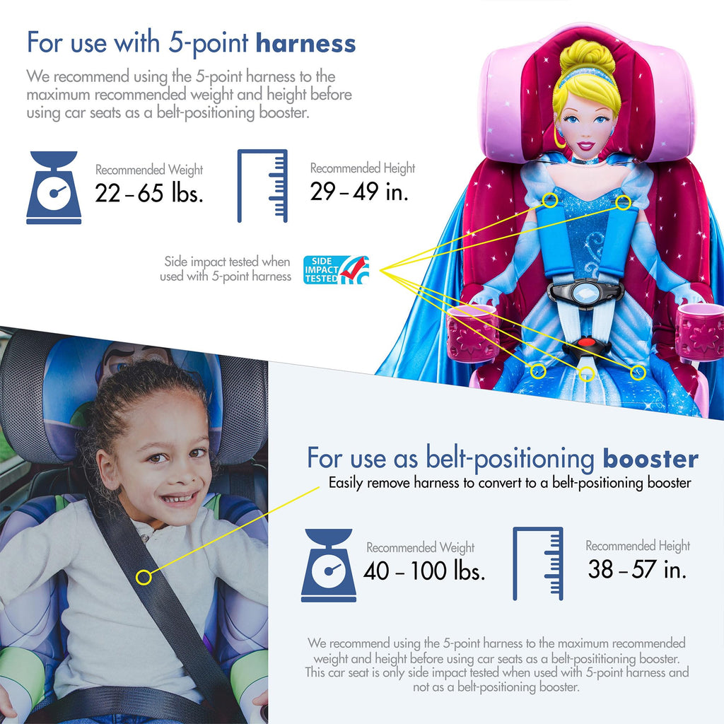 KidsEmbrace Harness Booster Princess Cinderella