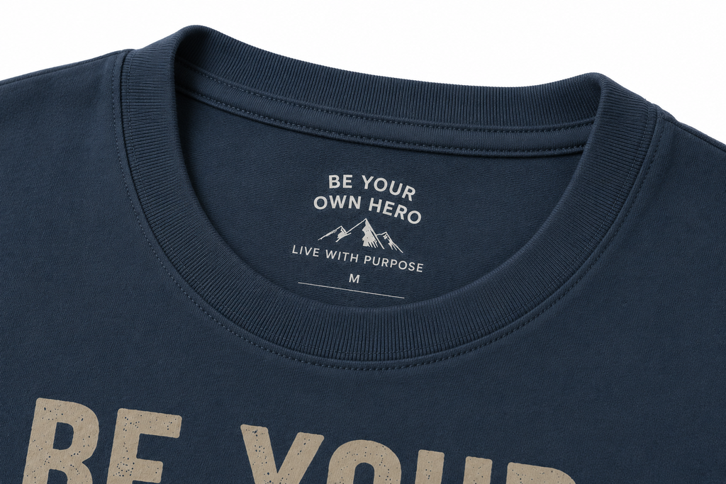 Be Your Own Hero Men's Graphic T-Shirt Bamboo Viscose Organic Cotton Short Sleeve Crew Neck Casual Tee