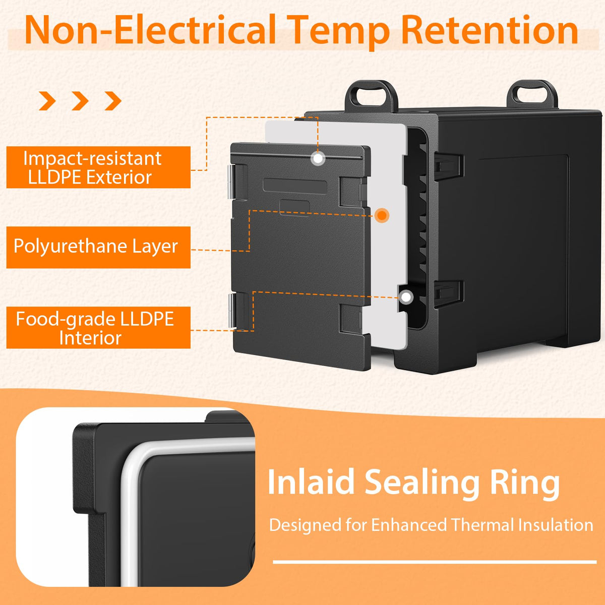 COSTWAY End Loading Insulated Food grade Restaurant