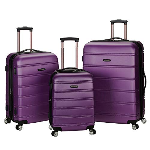 Rockland Melbourne Abs Luggage Purple
