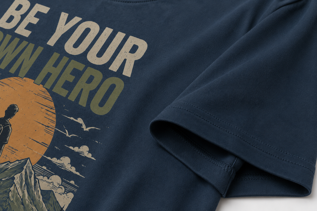 Be Your Own Hero Men's Graphic T-Shirt Bamboo Viscose Organic Cotton Short Sleeve Crew Neck Casual Tee