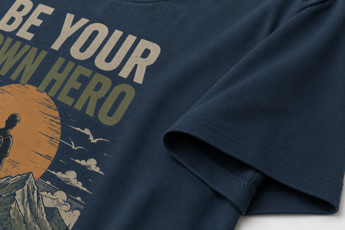 Be Your Own Hero Men's Graphic T-Shirt Bamboo Viscose Organic Cotton Short Sleeve Crew Neck Casual Tee
