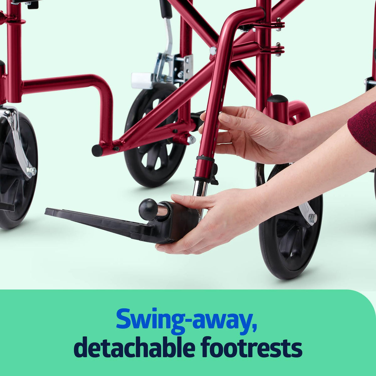 Medline Lightweight Transport Wheelchair Handbrakes