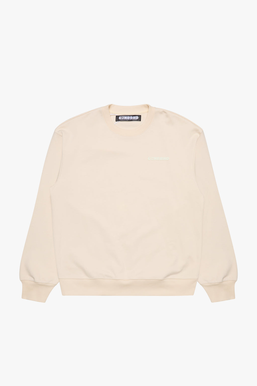 6thNBRHD CREWNECK "ESNTL 2.0" CREAM