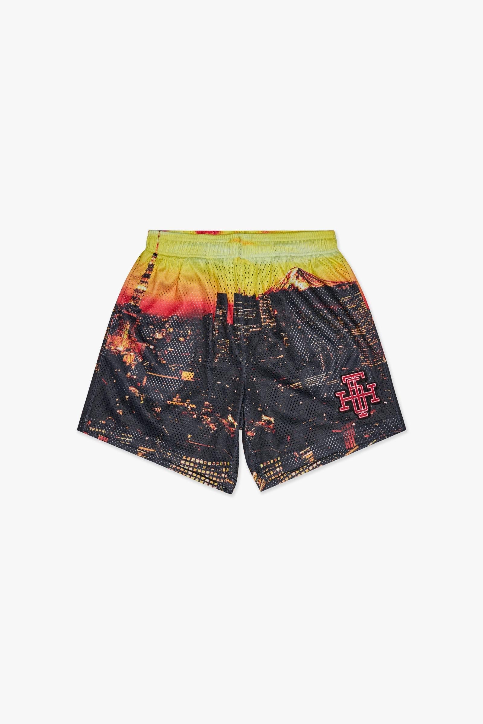 "TRY-OUTS" MESH SHORTS - ORANGE MULTI