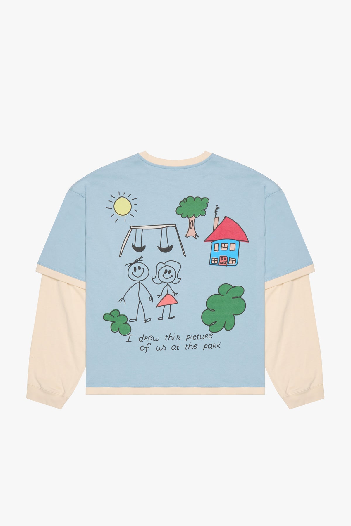 6thNBRHD TEE "DRAWING" BABY BLUE