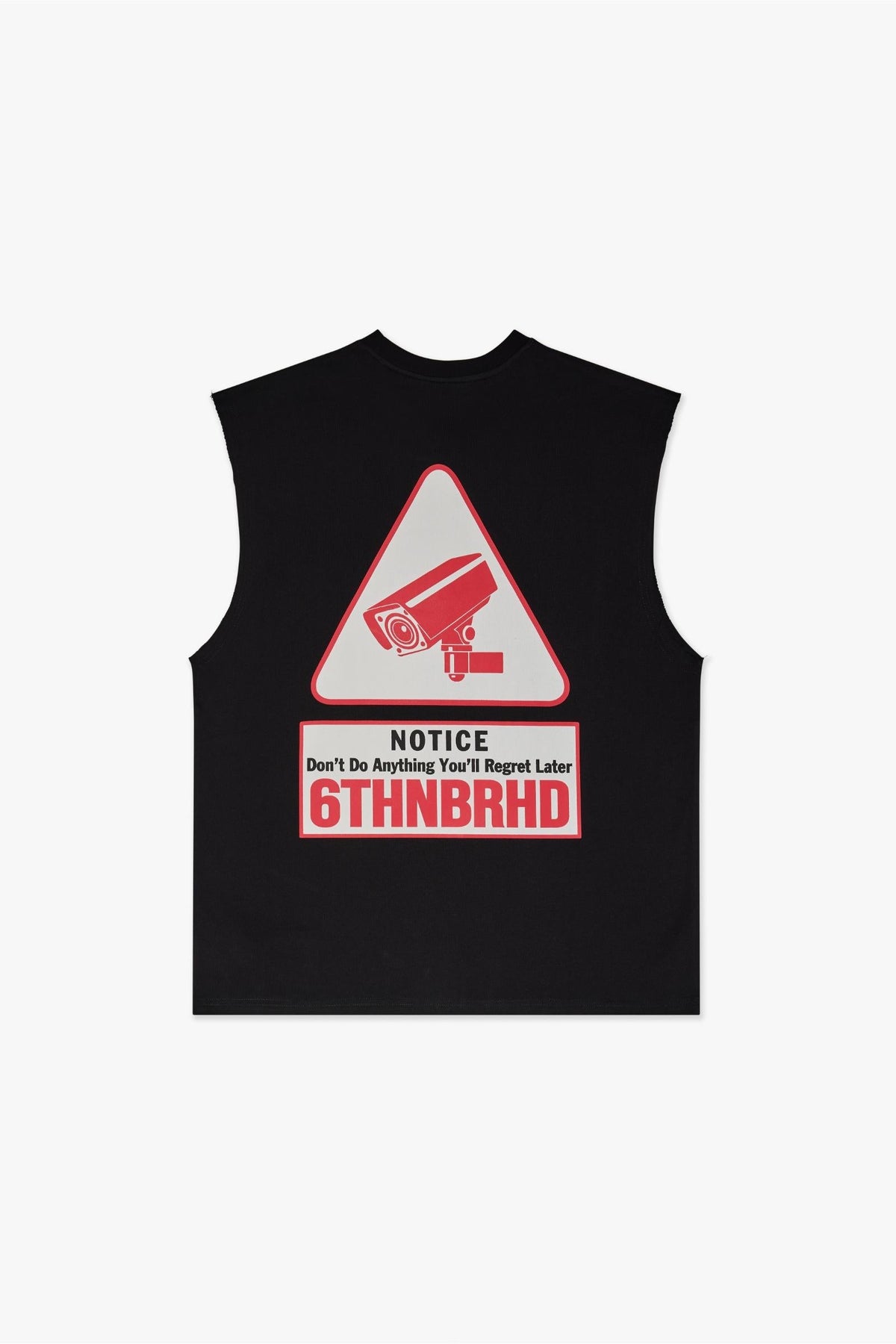 NOTICE SLEEVELESS TEE - BLACK