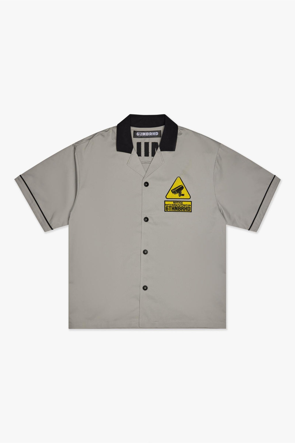 SAY CHEESE BOWLING SHIRT - GREY