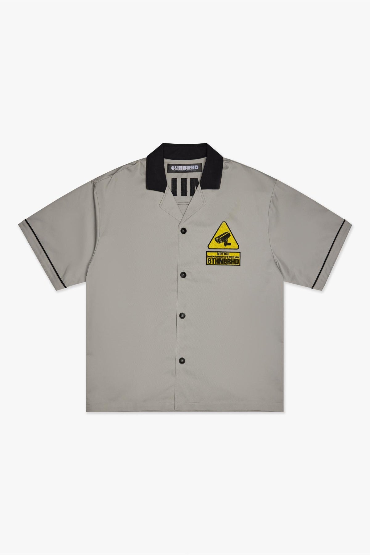SAY CHEESE BOWLING SHIRT - GREY