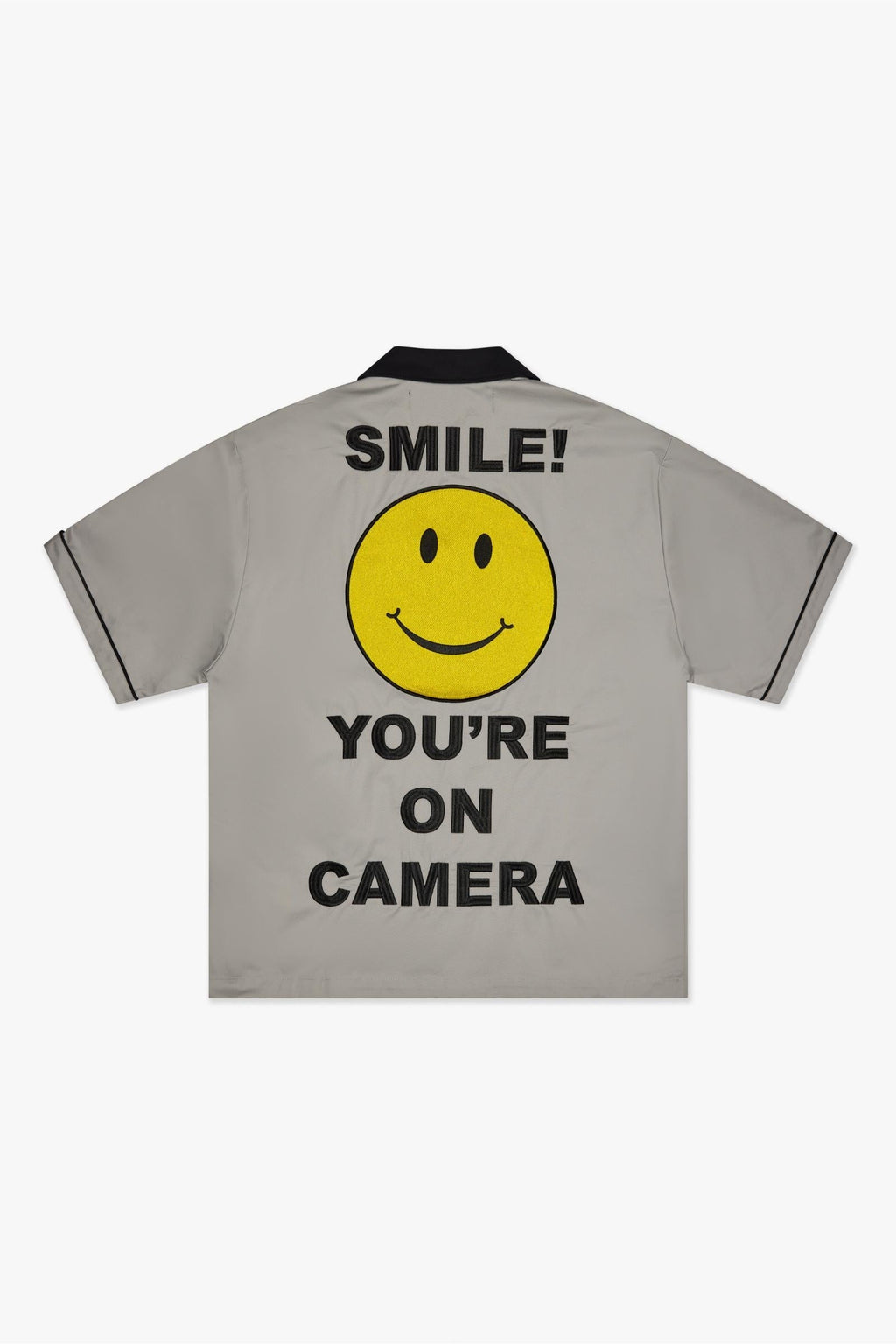 SAY CHEESE BOWLING SHIRT - GREY