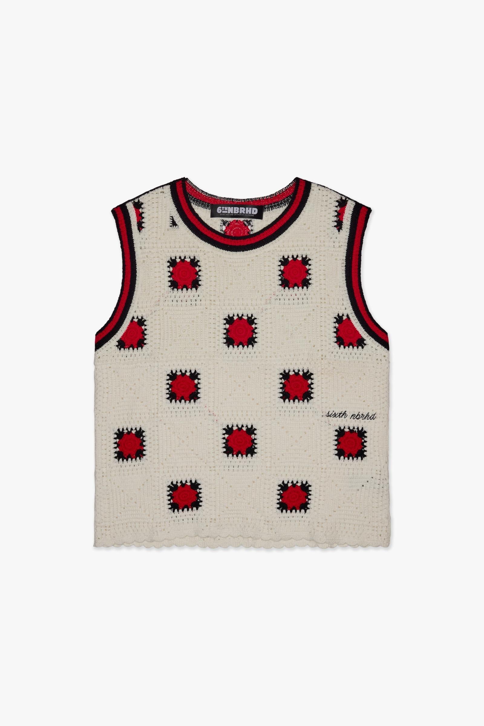 "ANTALIA" KNIT TANKTOP - CREAM - BLACK