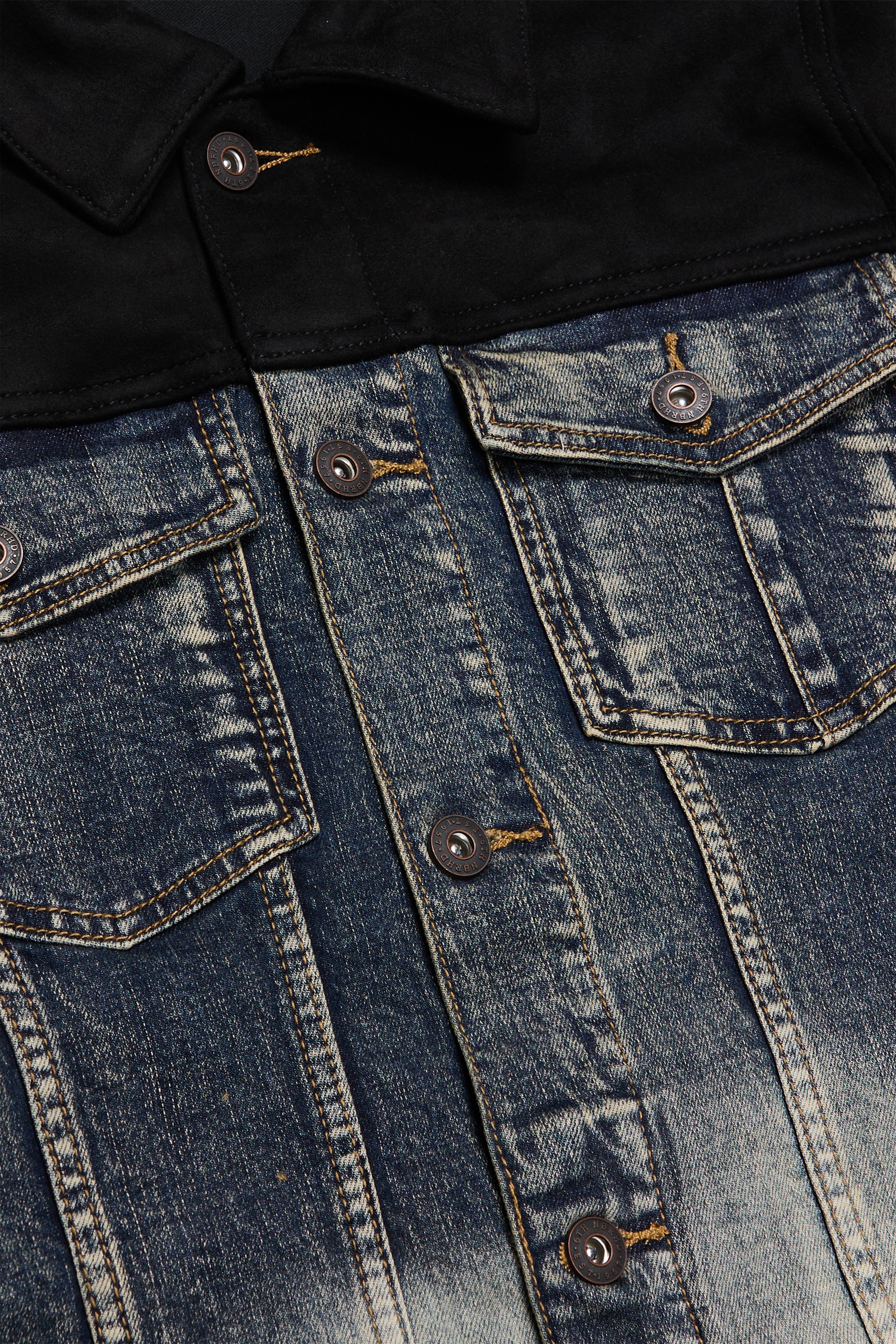 6thNBRHD JACKET "BOUNTY HUNTER" -BLUE WASH/BLACK