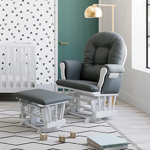 Storkcraft Custom Glider Ottoman White
