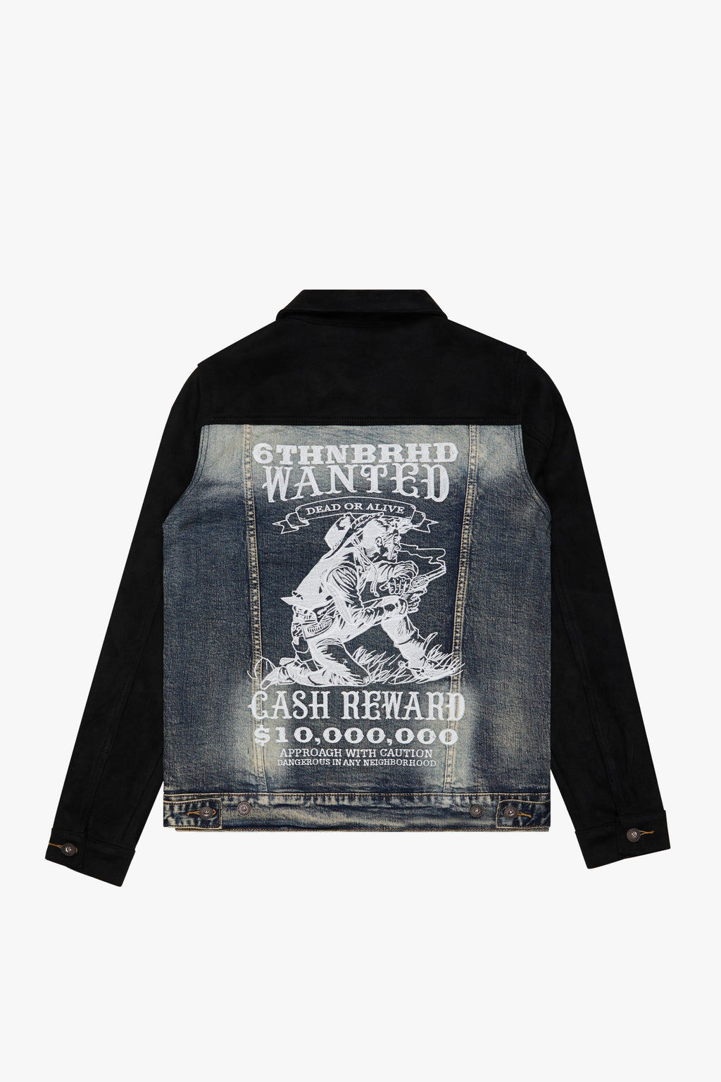 6thNBRHD JACKET "BOUNTY HUNTER" -BLUE WASH/BLACK
