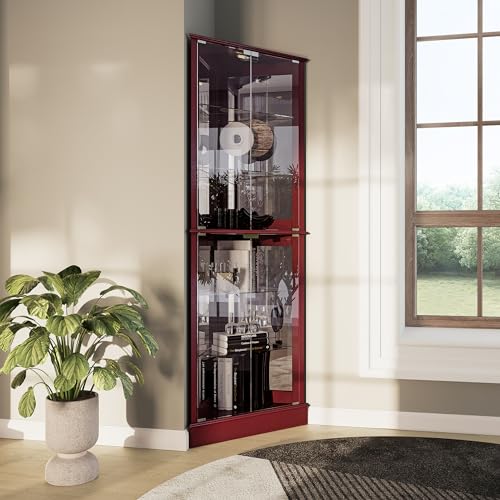 BELLEZE Lighted Cabinet Tempered Shelves