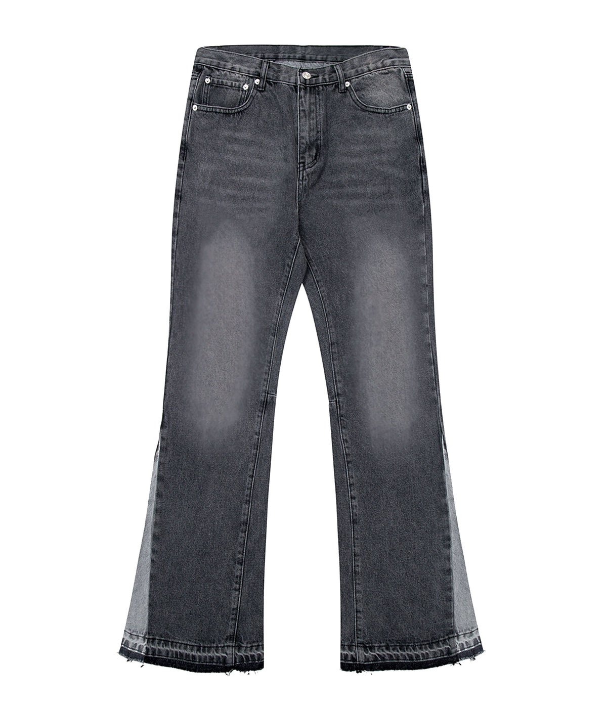 CHARCOAL SPLIT FLARE DENIM