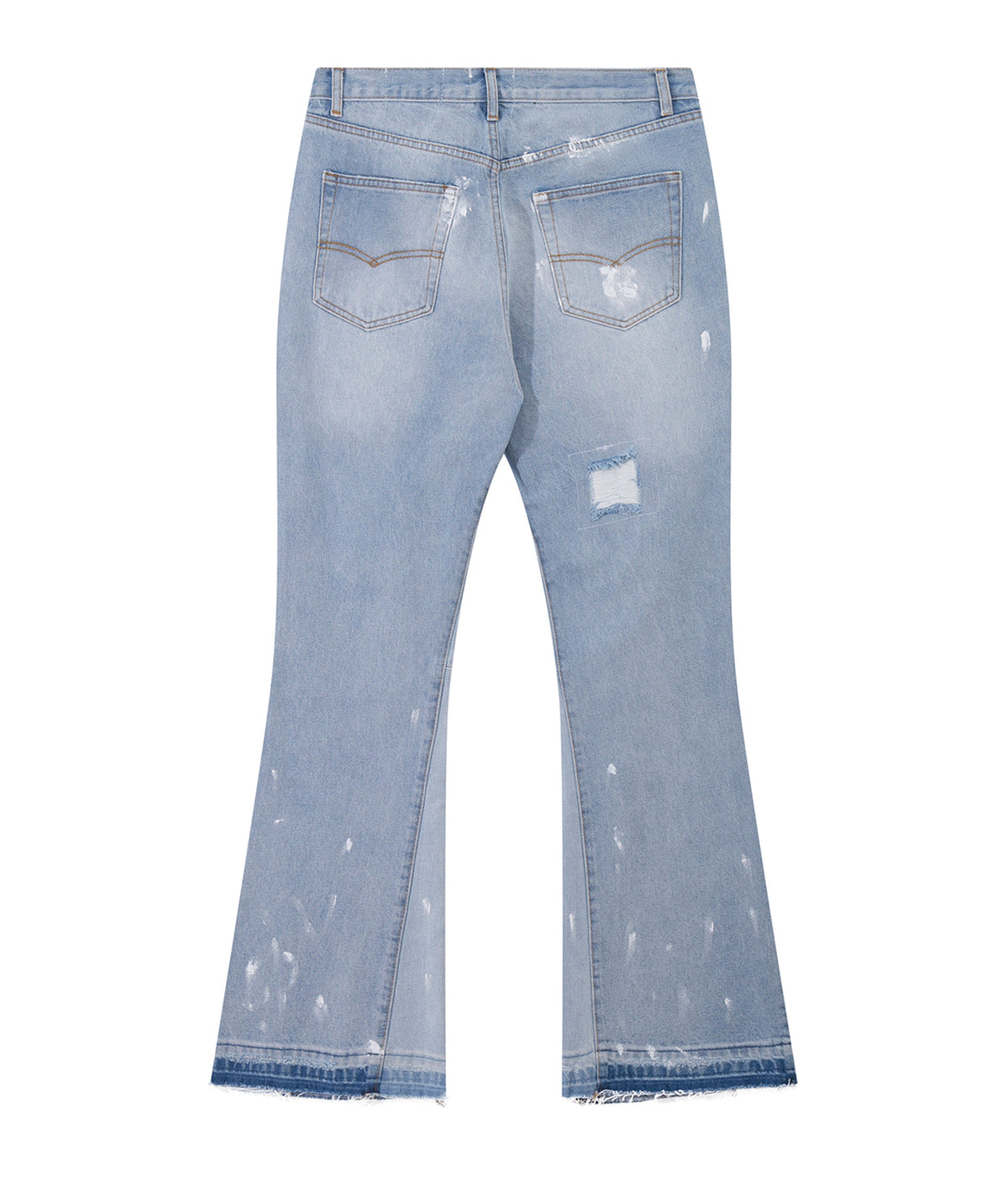 SKY DISTRESSED SPLIT FLARE DENIM