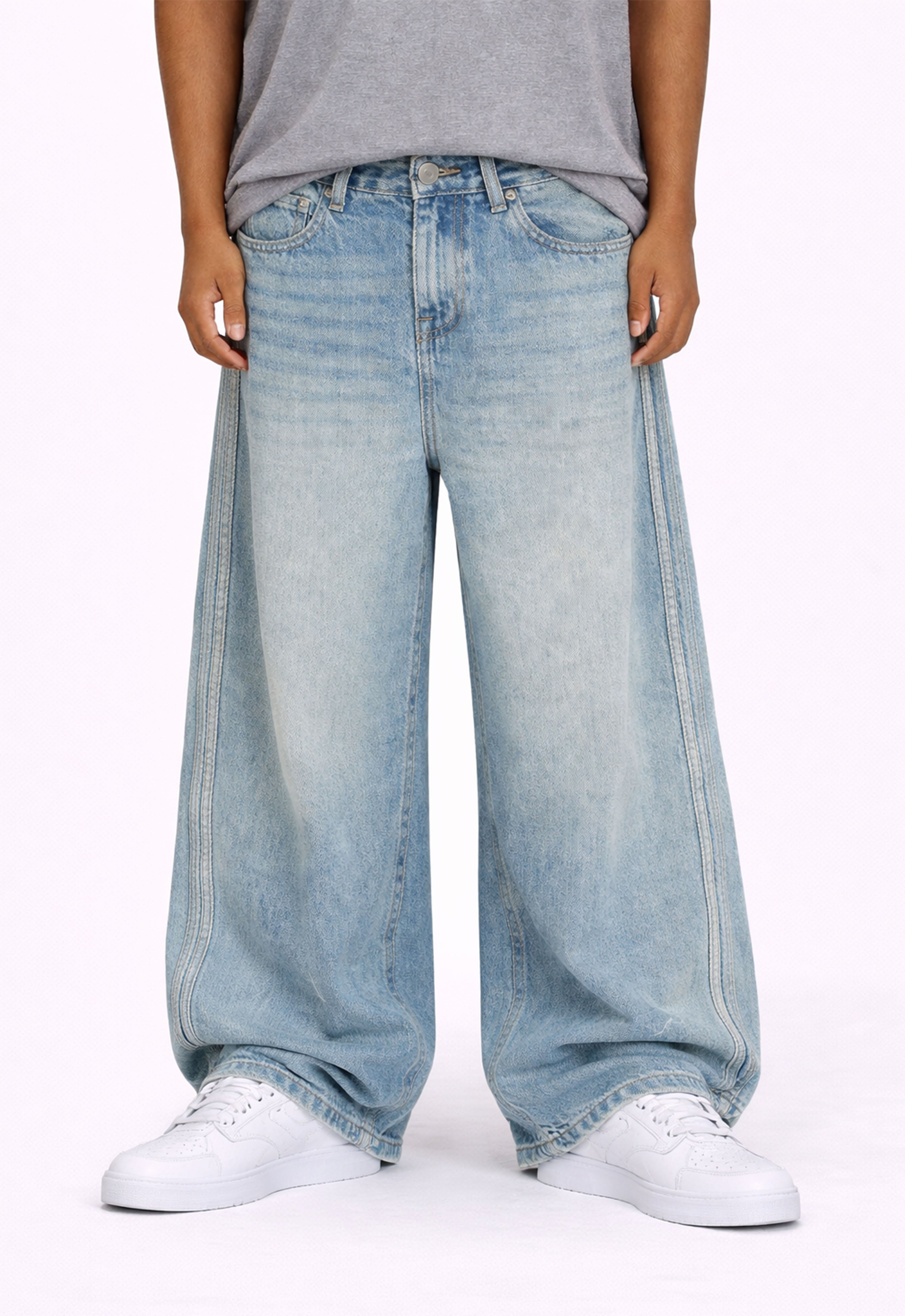 WIDEBOY STRIPED DENIM