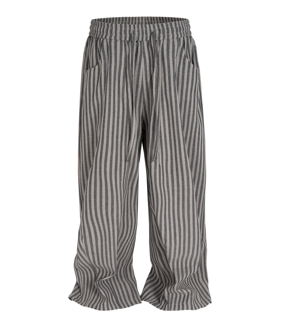 GREY STRIPED LOUNGE PANTS
