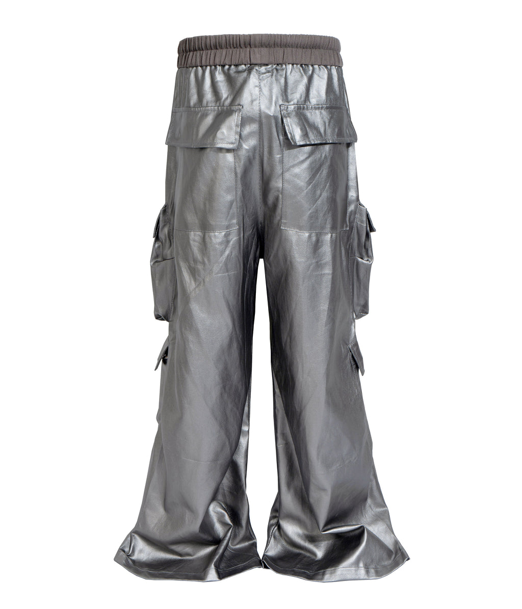 METTALIC FLOW CARGO PANTS