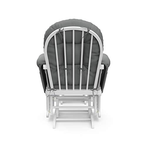 Storkcraft Custom Glider Ottoman White