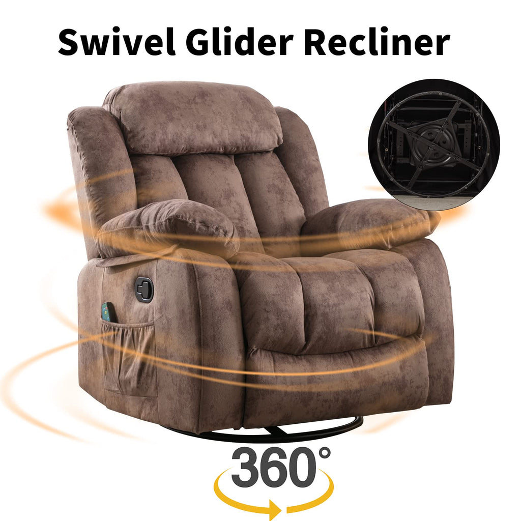 INZOY Recliner Vibration Vibrating Overstuffed