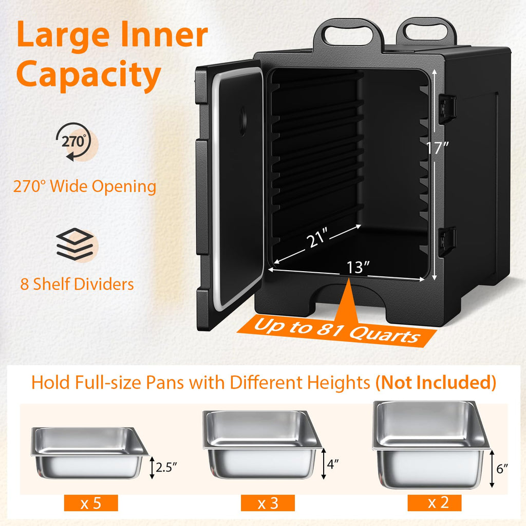 COSTWAY End Loading Insulated Food grade Restaurant