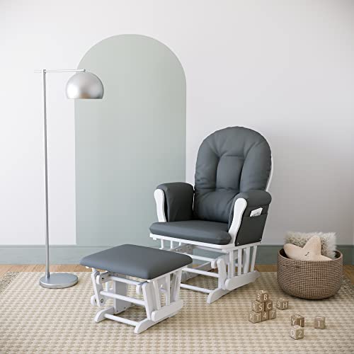 Storkcraft Custom Glider Ottoman White