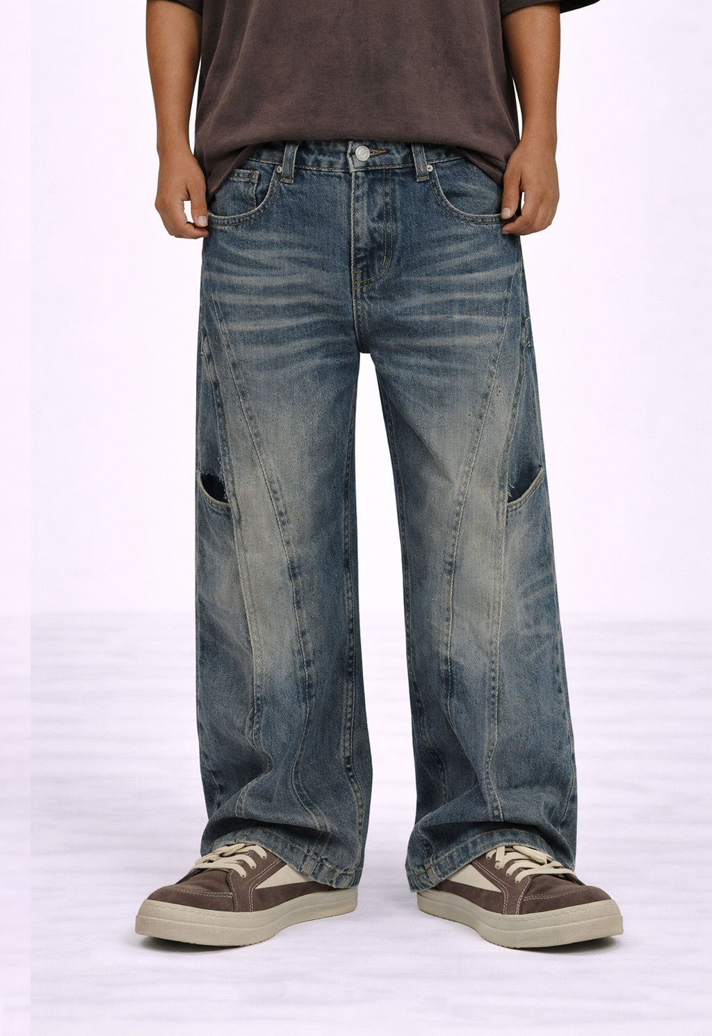WIDEBOY CONTRAST PANEL DENIM
