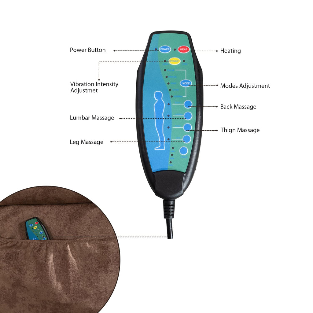 INZOY Recliner Vibration Vibrating Overstuffed