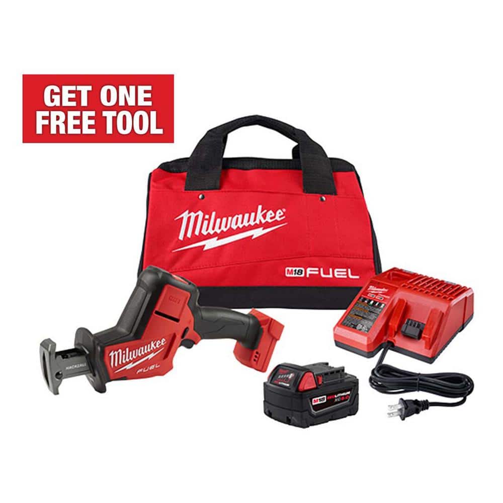 M18 FUEL 18V Lithium-Ion Brushless Cordless HACKZALL Reciprocating Saw Kit W/(1) 5.0Ah Batteries, Charger & Tool Bag 2719-21